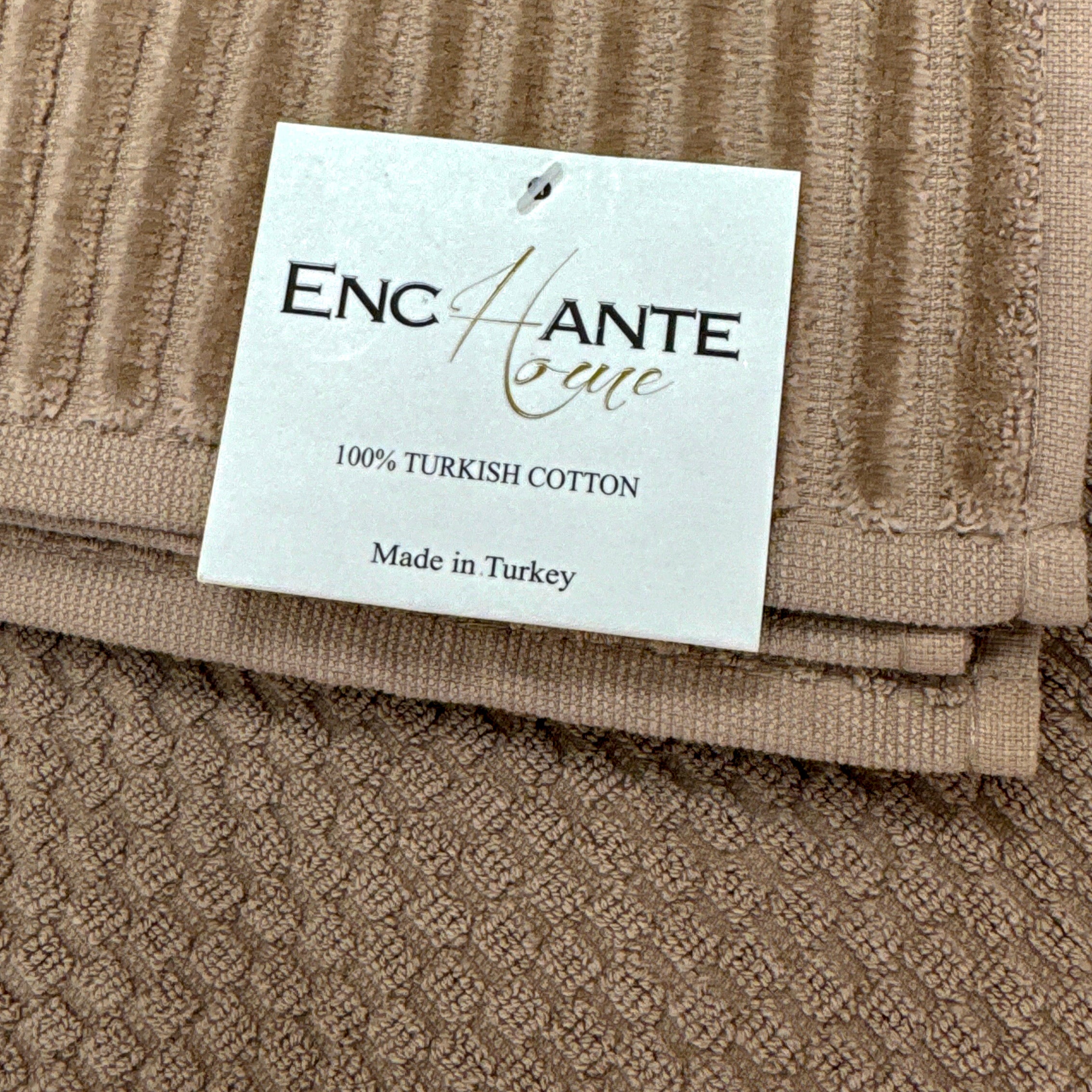 Enchante Home Timaru Turkish Cotton  2pcs Towel Set - Sand