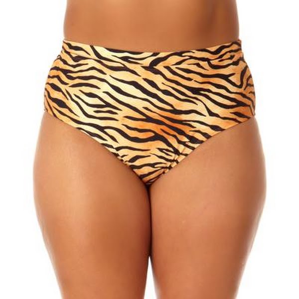 Salt + Cove Juniors Plus Printed High-Waist Swim Bottoms, Size 1X