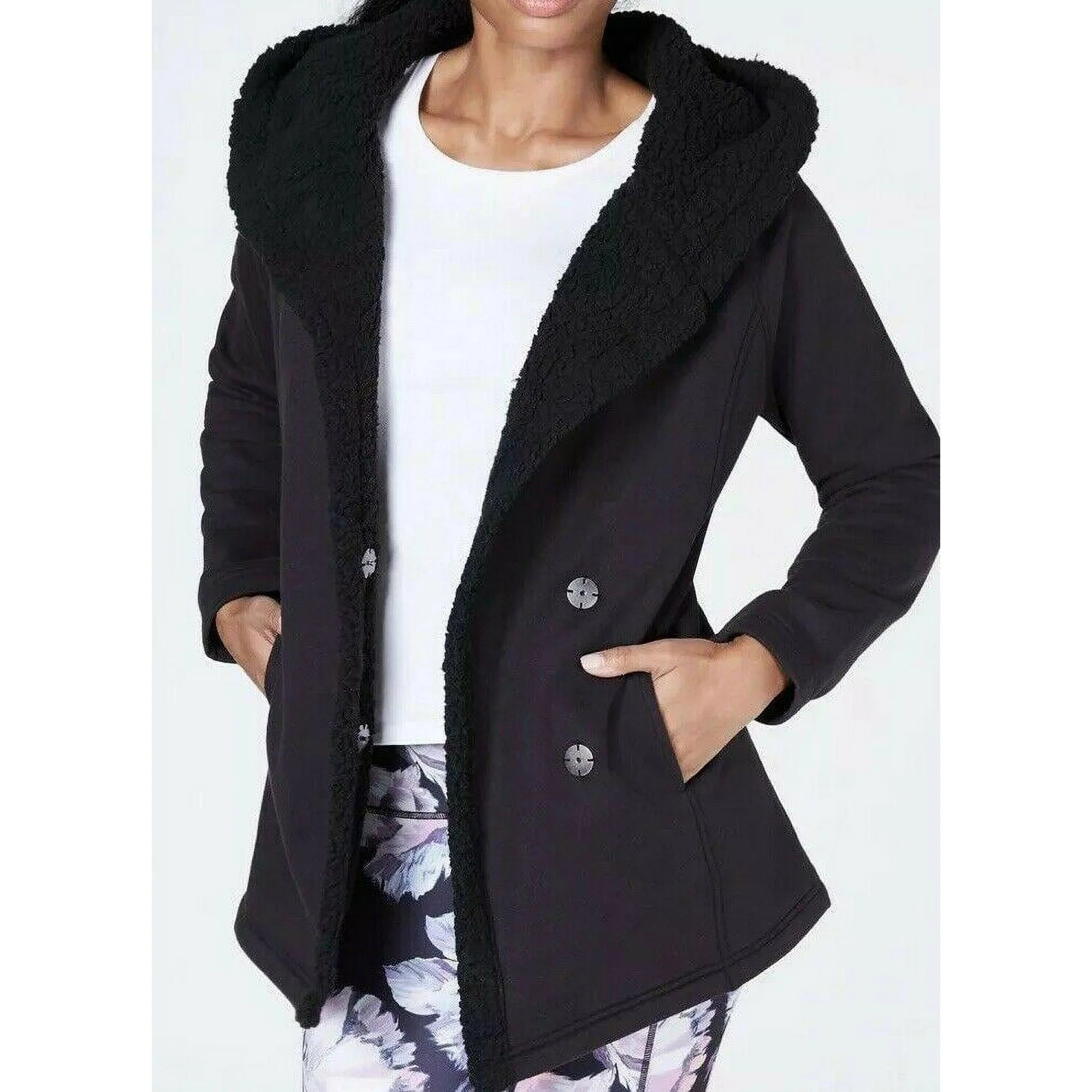 Ideology Womens Winter Faux Fur Jacket, Size Small