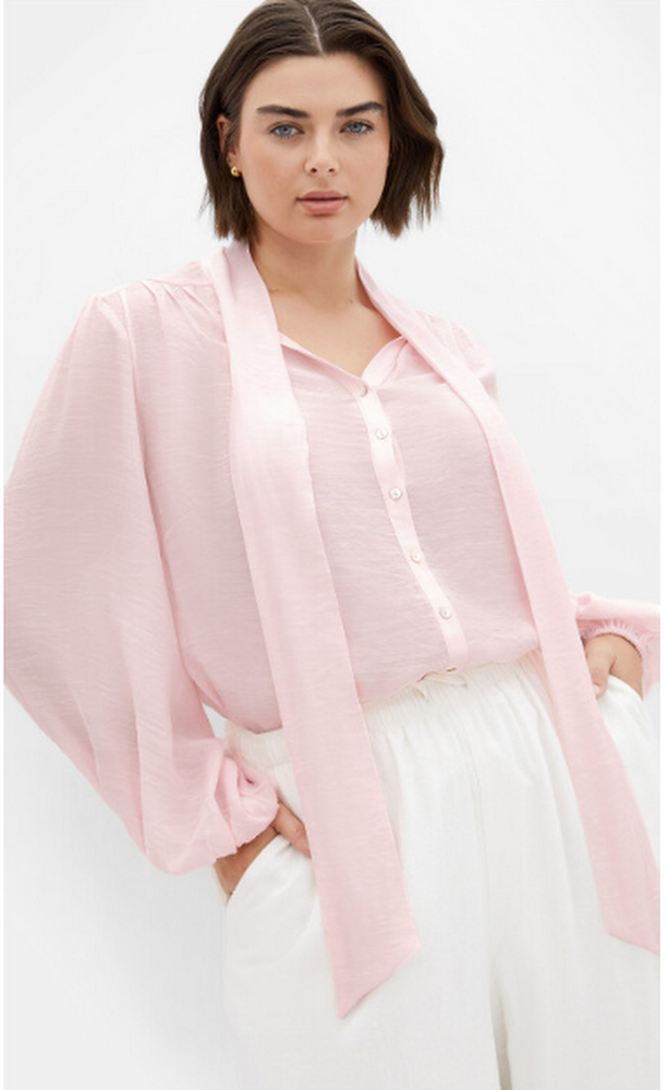 City Chic Arianna Top - pink, Size XS-14