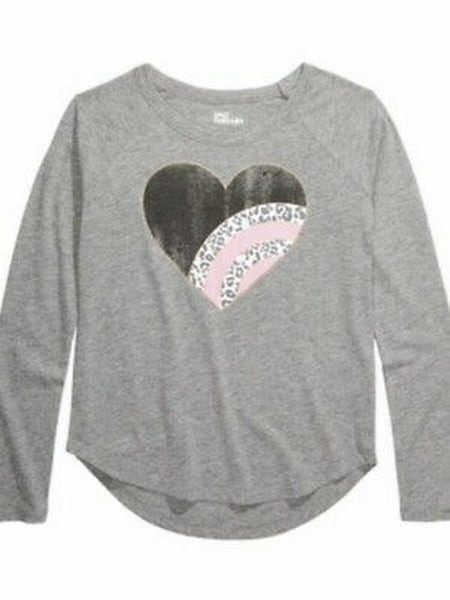 Epic Threads Big Girls Leopard Heart T-Shirt, Size Large/14