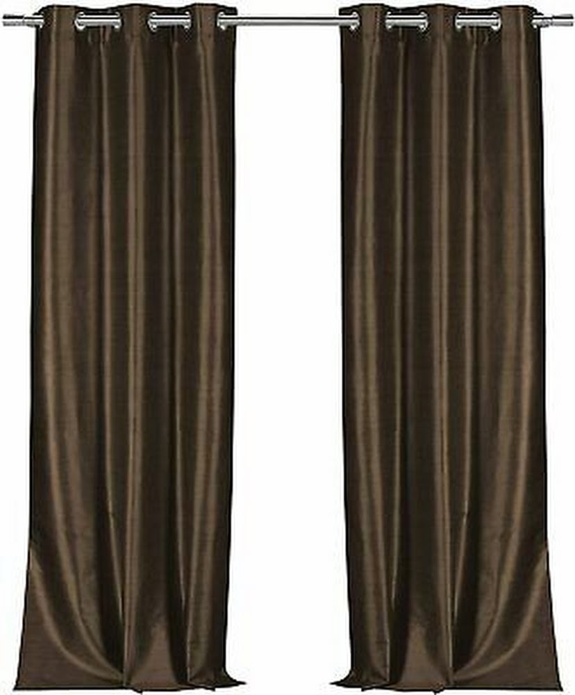 Duck River Solid Blackout Curtain, 38x96 (2 Pieces), Chocolate