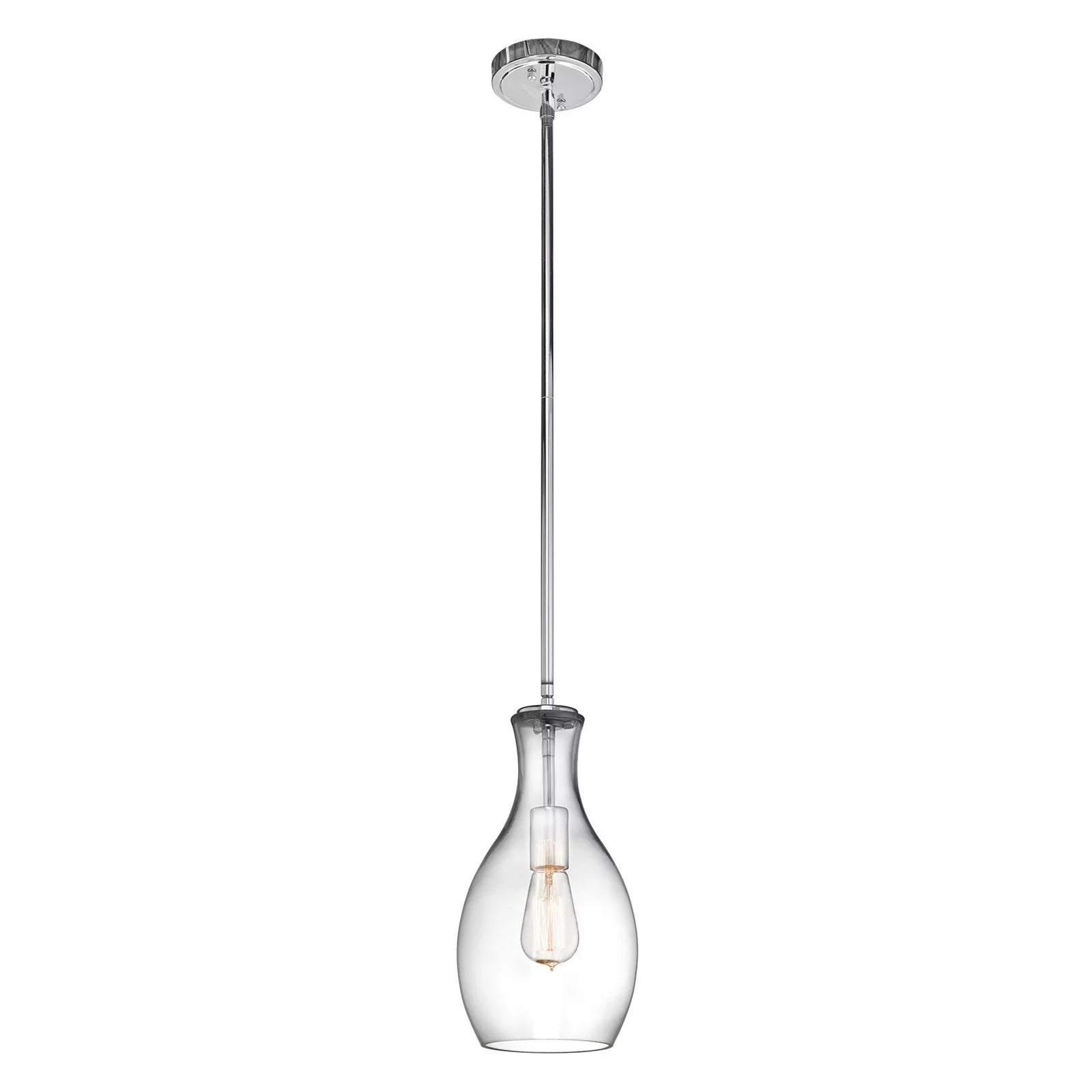 Kichler Lighting Everly 7 Inch Mini Pendant Everly - 42456CHCLR - Modern Contemp