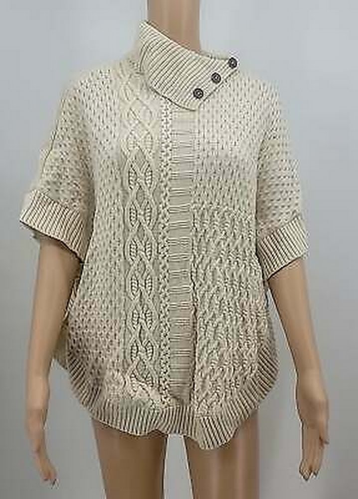 Talbots Women Ivory Poncho XS