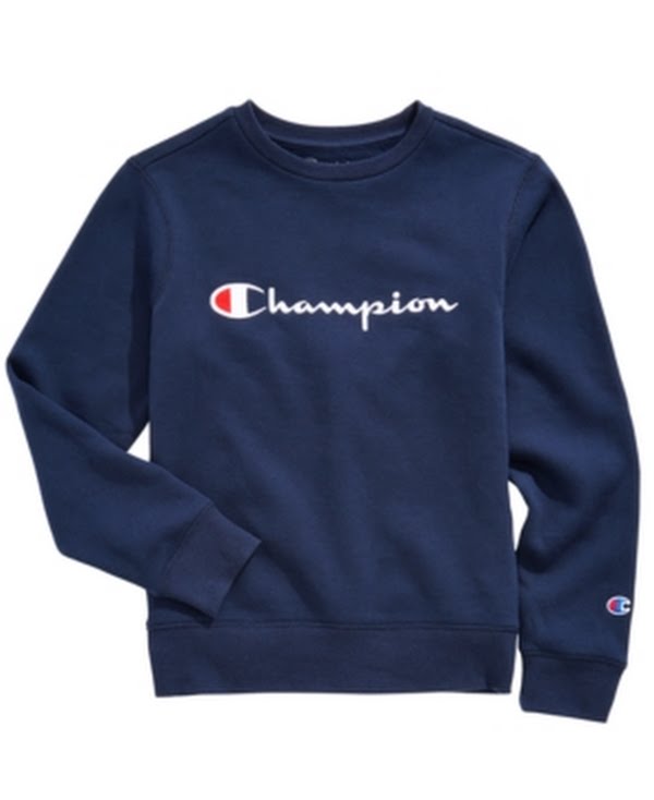 Champion Graphic Logo Kids Crew Neck Sweatshirt  Size Large