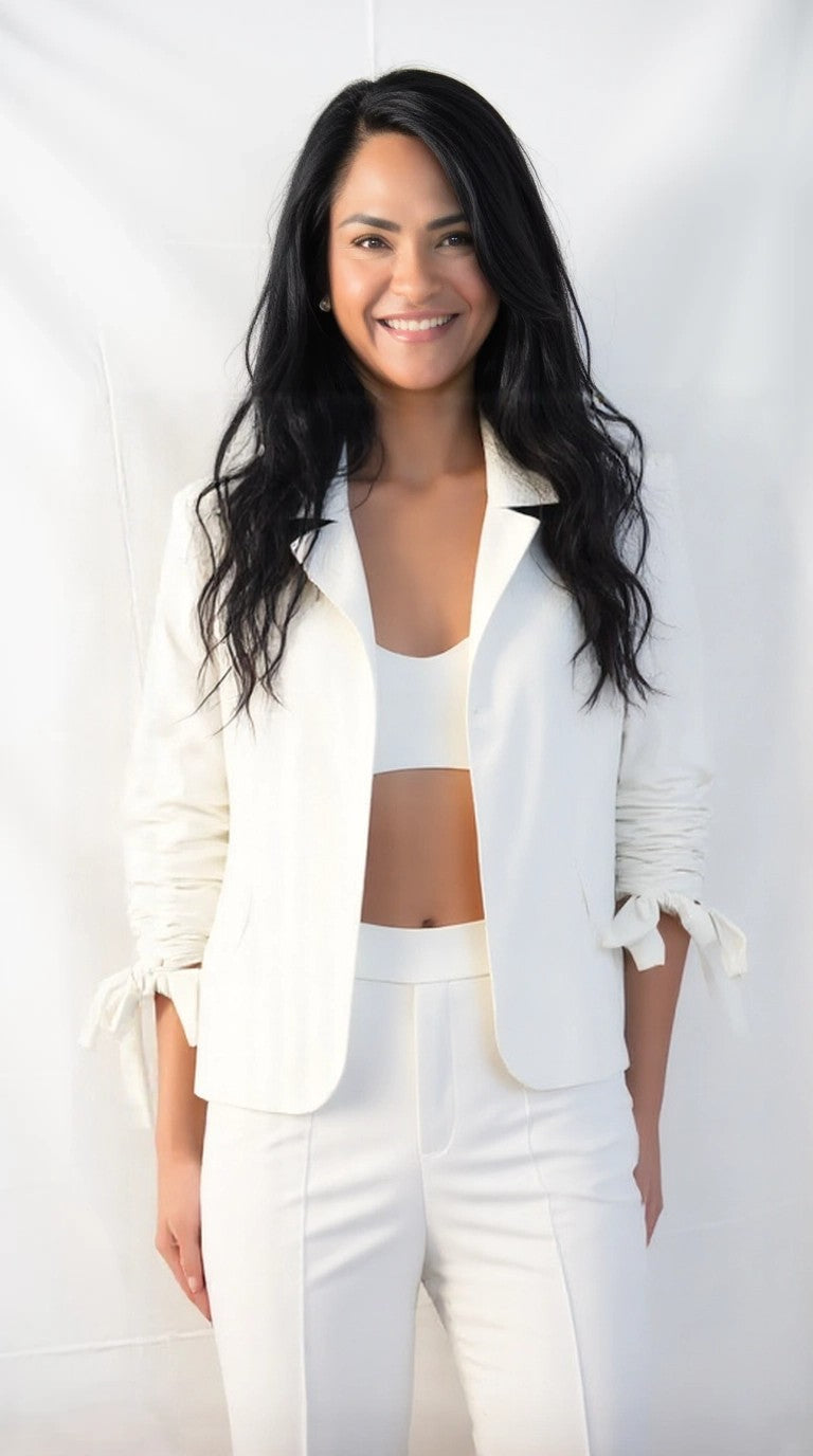 Lulus Endearing Romance Ivory Slim Leg Trouser Pants, Size Large