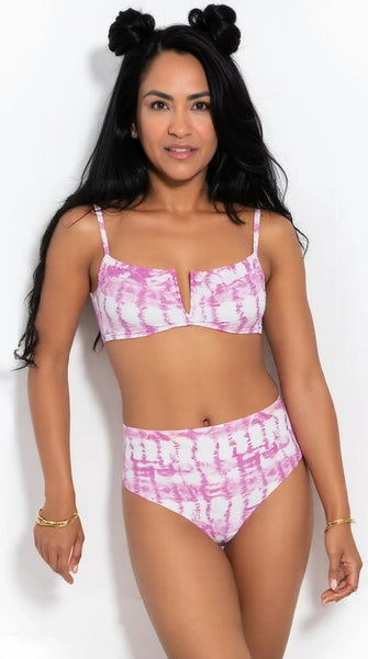 Bar III Summer Stripes V-Wire Bikini Swim Top