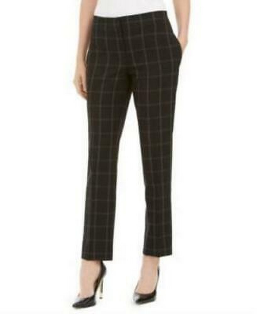 Kasper Womens Black Pinstripe Pants, Size 10