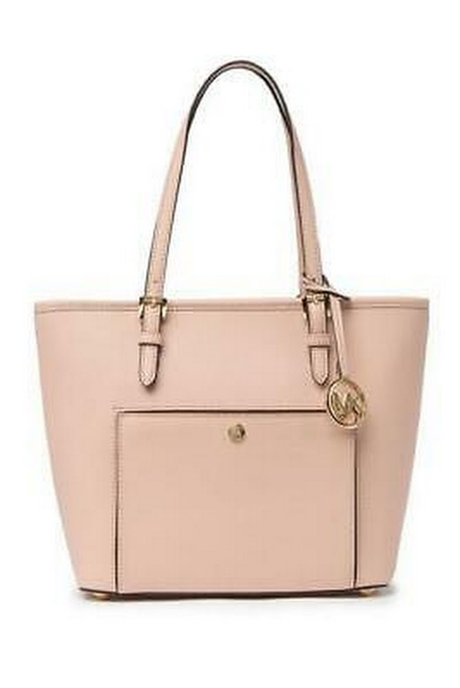 Michael Kors Jet Set Snap Pocket Leather Tote