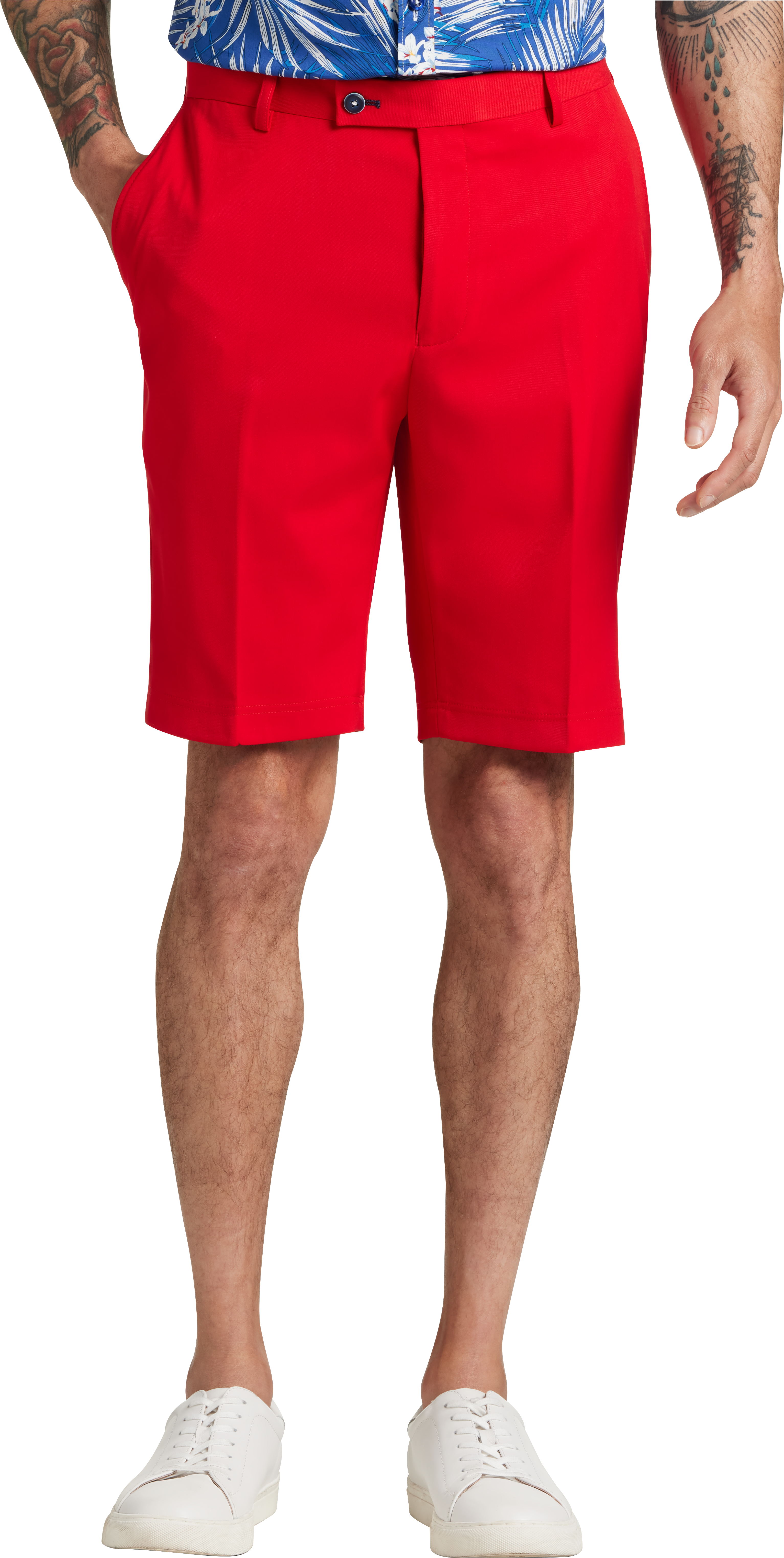 Paisley and Gray Mens Slim Fit Shorts