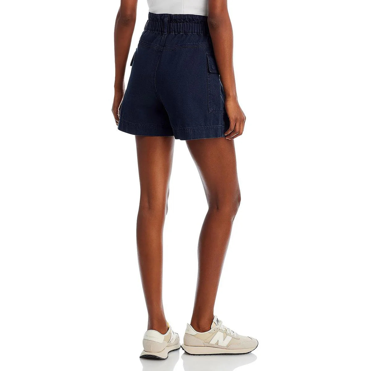 Blank NYC Womens Cotton Blend Utility High-Waist Shorts