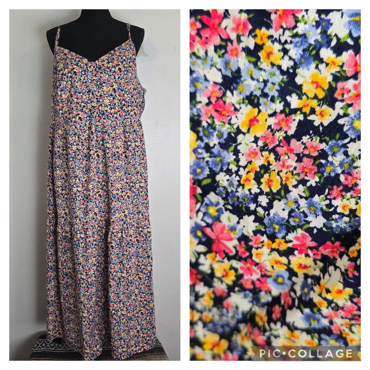 Old Navy Womens Blue and Pink Dress