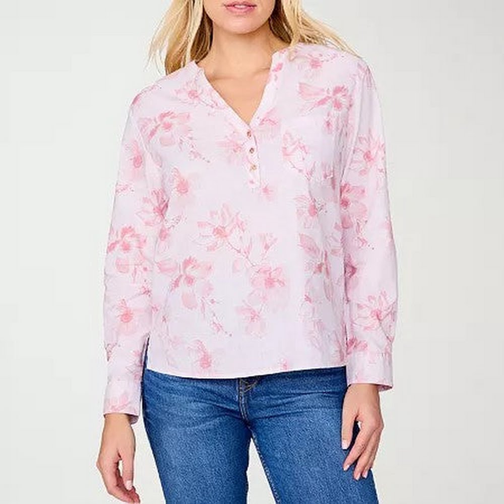 Free Country Womens Easy Breezy Long Sleeve Shirt