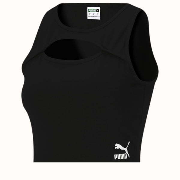 Puma Classics Womens Cut-Out Tank Top, Size Small