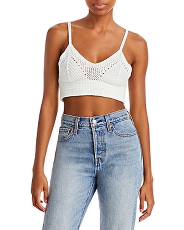 Aqua Crochet Crop Top