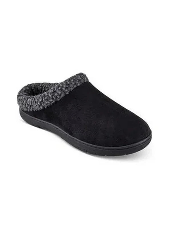 32 Degrees Mens Roll Collar W/Sherpa Clog Comfort Slippers