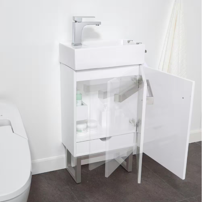 Home Decorators Collection Woodmoore 19 In. W x 10 In. D Vanity in Gloss White