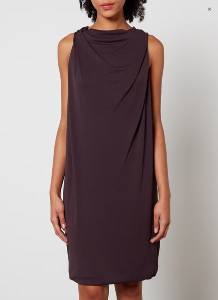 Lanvin Draped Jersey Dress, Size 36