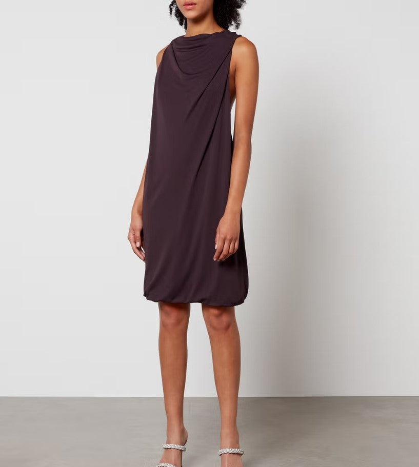 Lanvin Draped Jersey Dress, Size 36