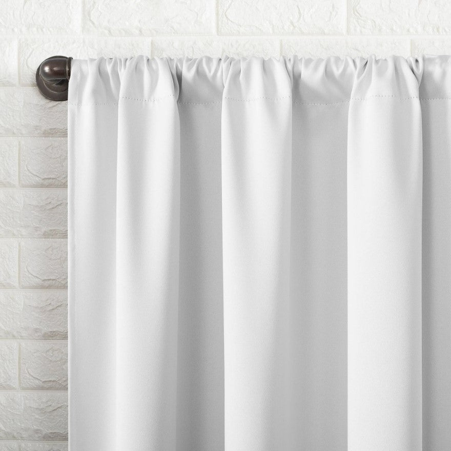 Sun Zero Bergen Blackout Window Curtain Panel, 40x84/White