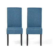 Noble House Pertica Blue T-Stitch Dining Chairs (Set of 2)