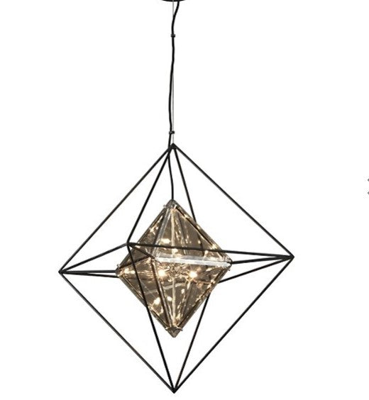 Troy Lighting Epic Pendant in Forged Iron, Size Medium