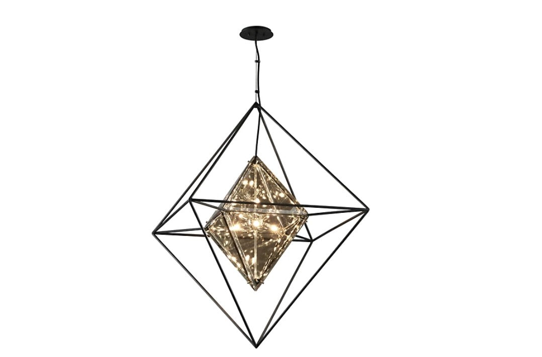 Troy Lighting Epic Pendant in Forged Iron, Size Medium