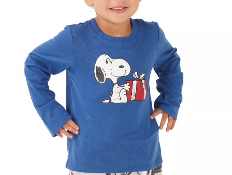 Munki Munki Snoopy Holiday Family Pajama Top, Size 3T