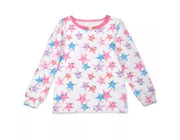 Max and Olivia Girls Star-Print Pajama Top, Size 3T