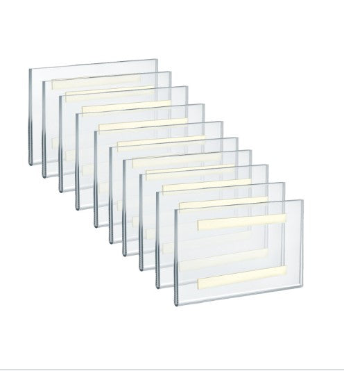 Self Adhesive Clear Acrylic Wall Sign Holder Frame, 7X5-in 10 Pack