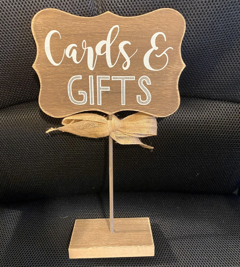 Rustic Cards and Gifts Sign