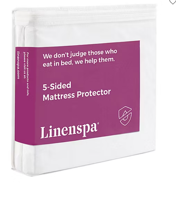 Linenspa Five Sided Waterproof Mattress Protector, Twin