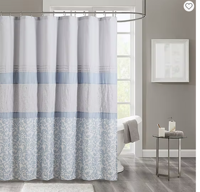 510 Design Printed and Embroidered Shower Curtain