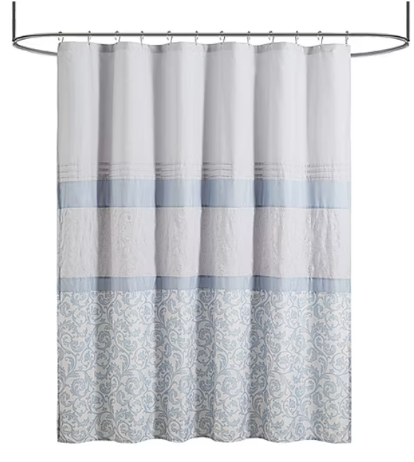 510 Design Printed and Embroidered Shower Curtain