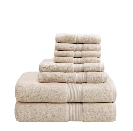 Madison Park Signature Cotton 8-piece Antimicrobial Towel Set