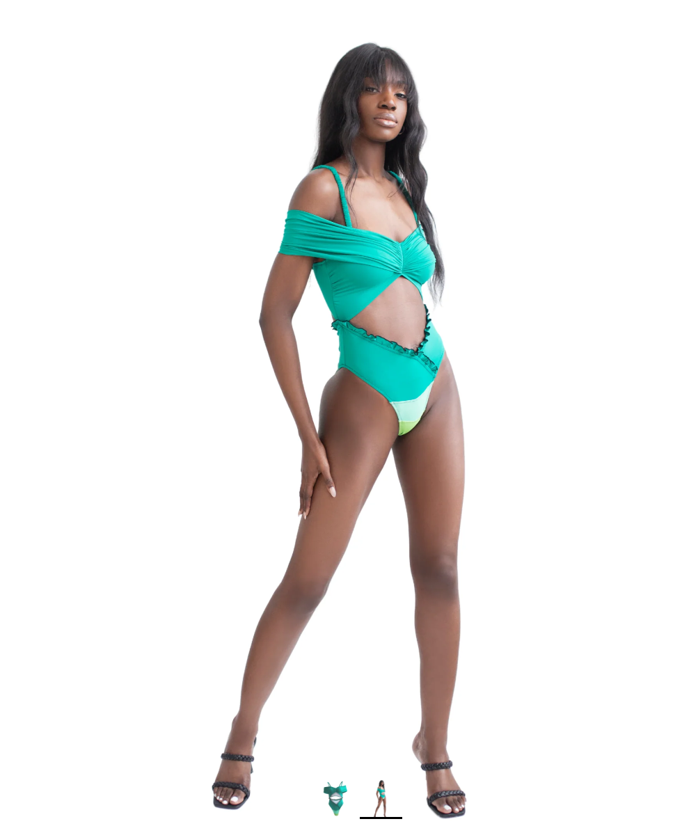 Bohn Jsell- Zahara  One Piece Swimsuit , Size Large