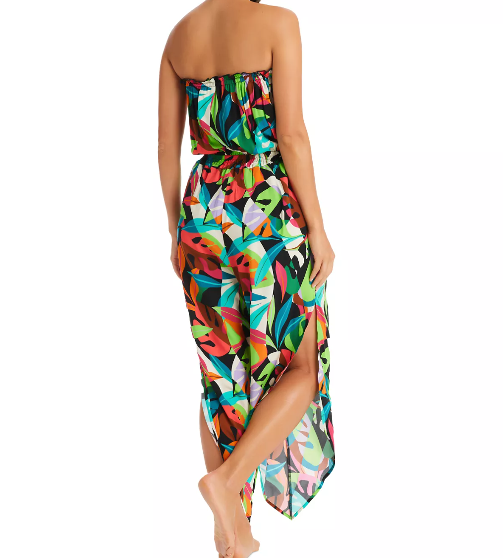 BAR III Womens Tropical Dreams Tube Top Cover-Up Jumpsuit, Size Large