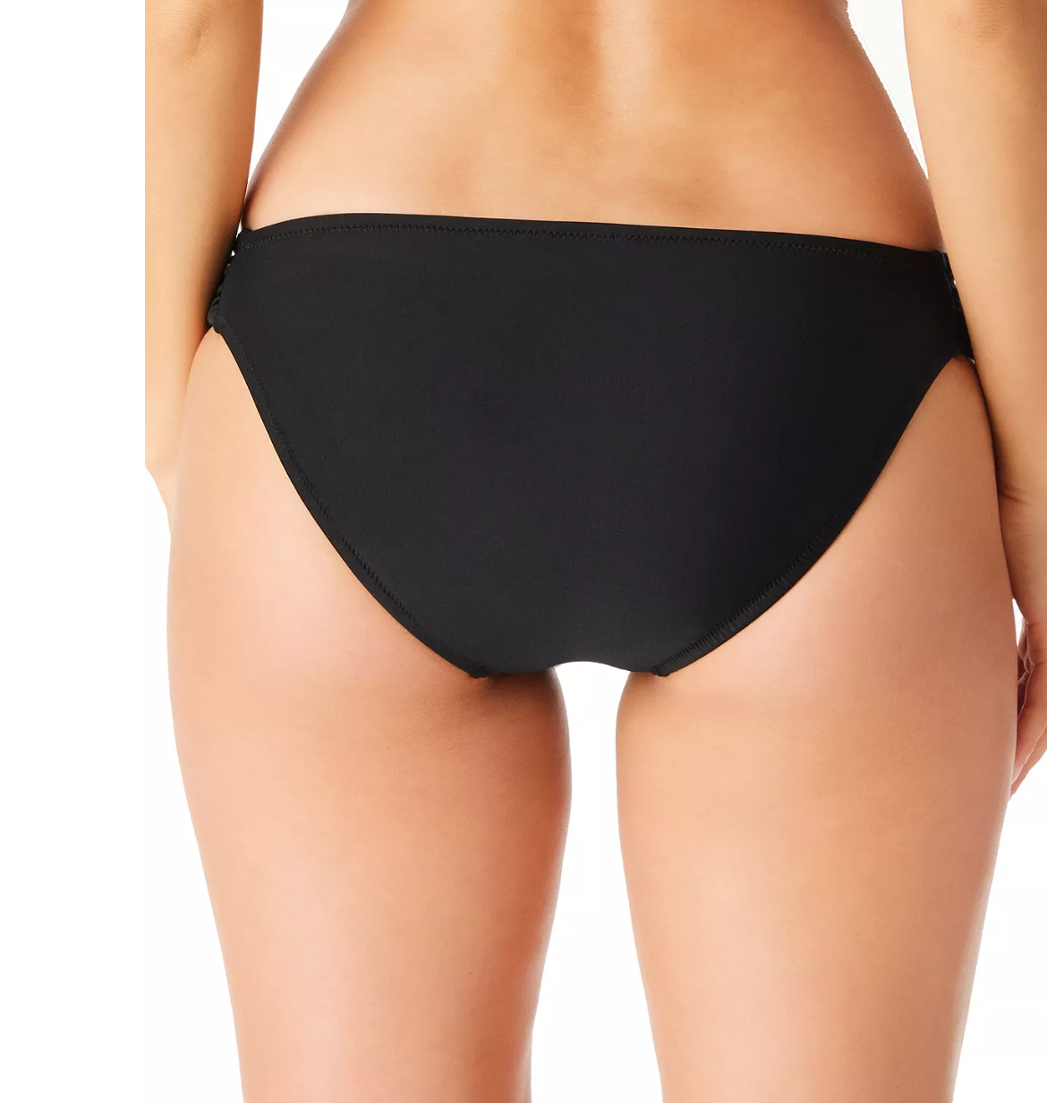 Bar III Tab-Side Hipster Bikini Bottoms Black Size XL