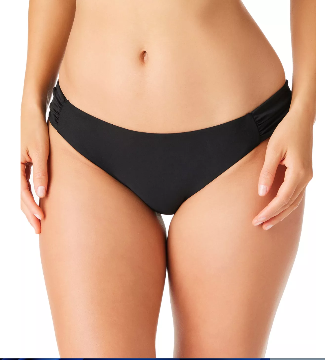 Bar III Tab-Side Hipster Bikini Bottoms Black Size XL