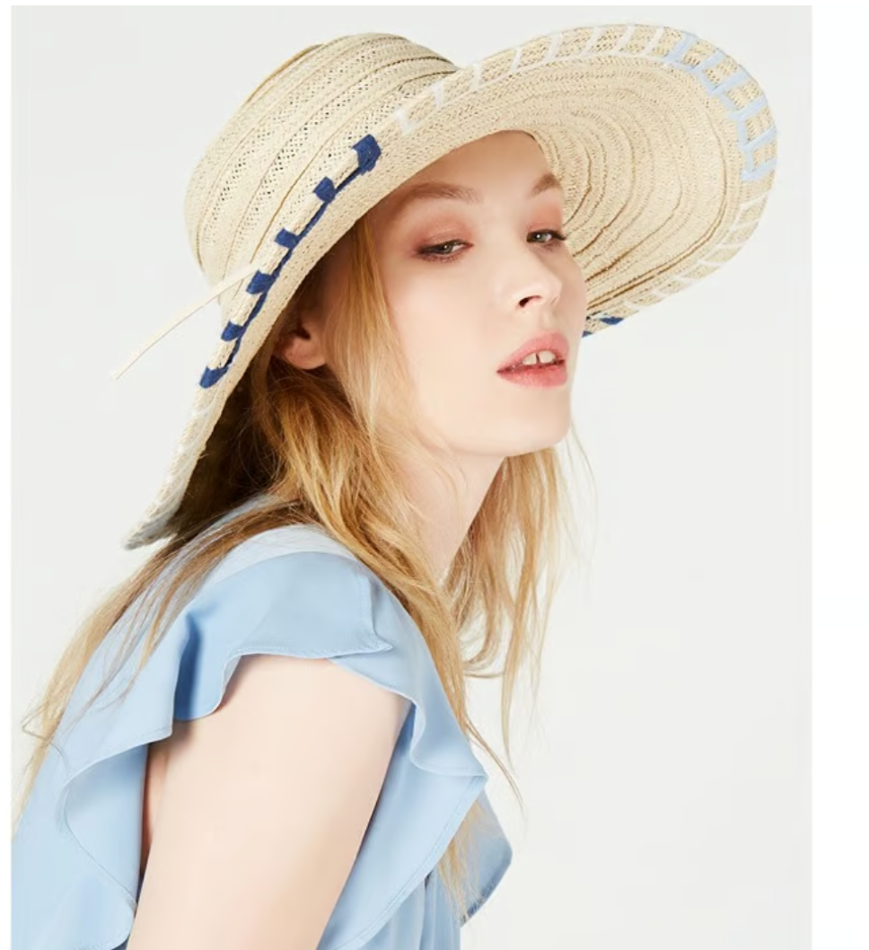 I.n.c. UPF 50+ sun protection Whipstitch Edge Floppy Hat