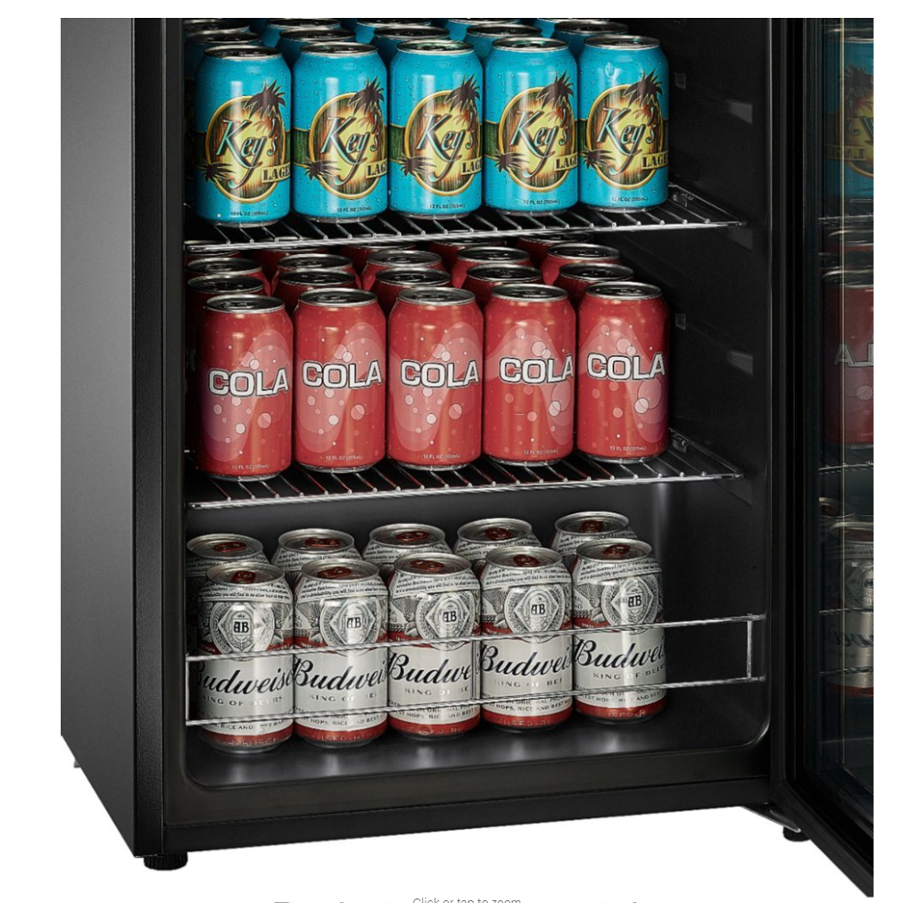 Insignia™ - 115-Can Beverage Cooler - Stainless Steel