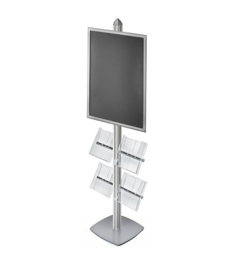 Azar Sky Tower Display Kit with 22W x 28H Snap Frame and Brochure Side Pockets