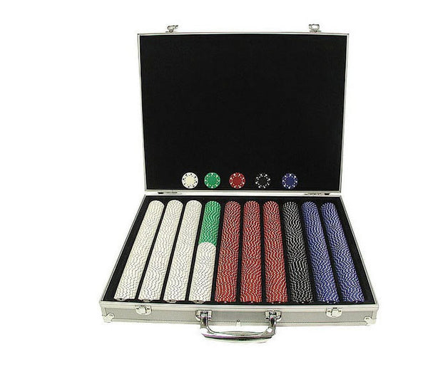 Trademark Poker 1000 11.5 Gram Suited Chips in Silver Aluminum Case