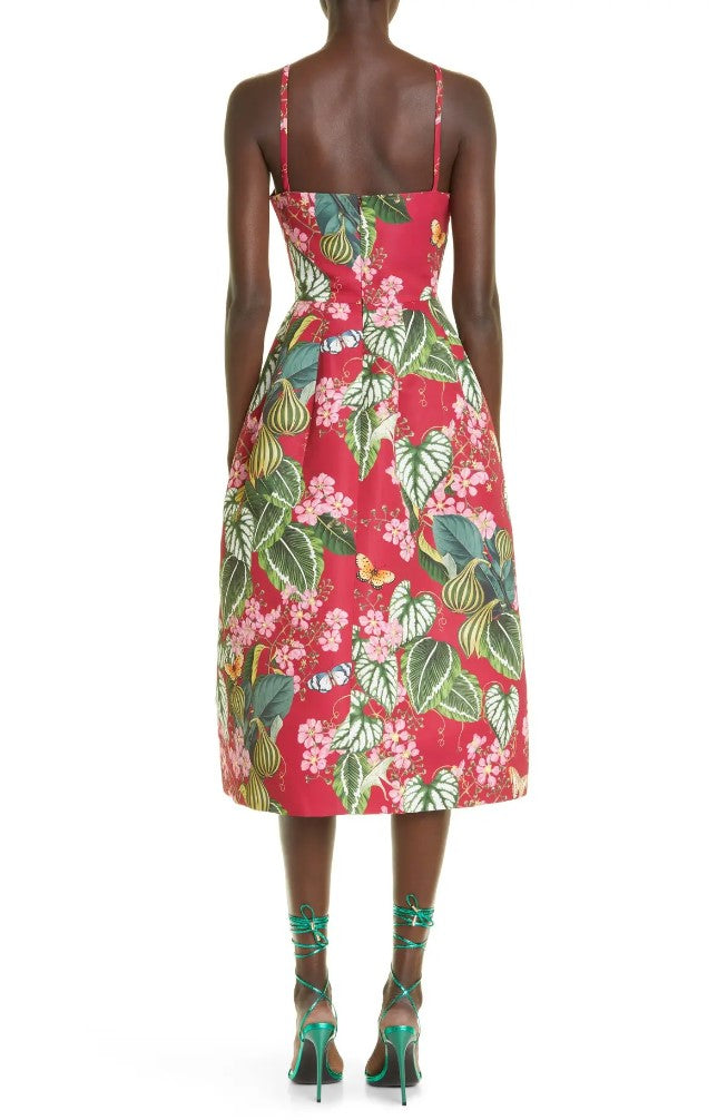 Oscar De La Renta Botanical Print Sundress, Size 4