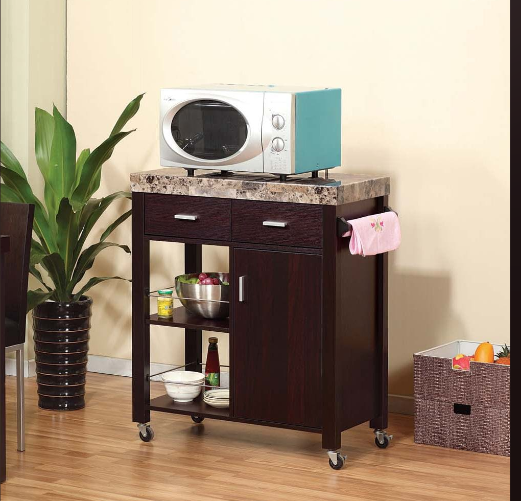 Global Movement Kitchen Cart in Red Cocoa