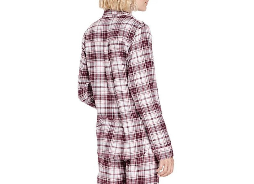 Ugg Womens Raven Flannel Sleepwear Top, Size Medium