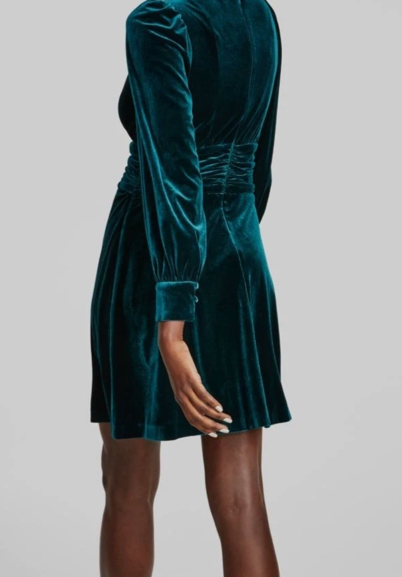 Vince Camuto Velvet Twist-Front Dress, Size 14