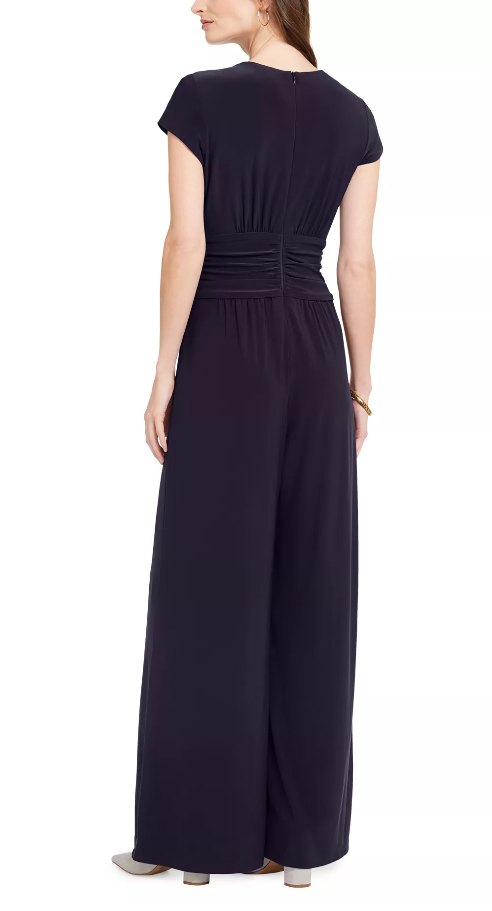 Vince Camuto Twist-Front Plunge Jumpsuit