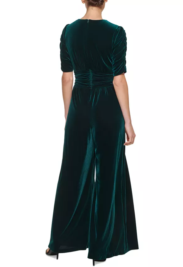 Vince Camuto Velvet Twist-Front Jumpsuit