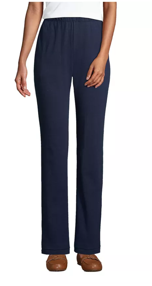 Lands End Womens Sport Knit High Waist Pants,